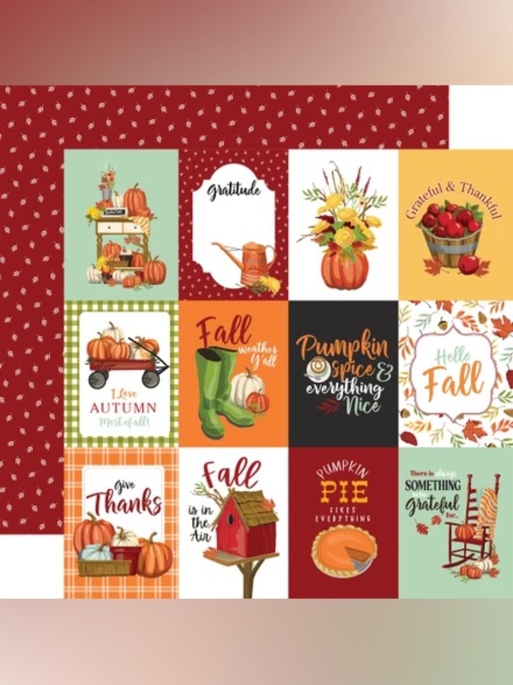 14 Pcs Echo Park Autumn Fall 12x12 Paper Assortment Pack 🍁